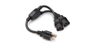 Hosa YIE-406 Power Y Cable, Dual IEC C13 to NEMA 5-15P, 1.5 ft