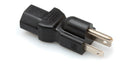 Hosa PWA-486 Right-angle Power Adaptor, NEMA 5-15R to NEMA 5-15P