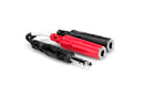 Hosa YPP-117 Stereo Breakout, 1/4 in TRS to Dual 1/4 in TSF