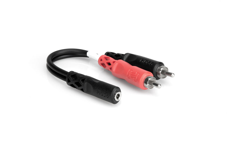 Hosa YMR-197 Stereo Breakout, 3.5 mm TRSF to Dual RCA