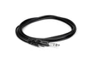 Hosa CMS-110 Stereo Interconnect, 3.5 mm TRS to 1/4 in TRS, 10 ft