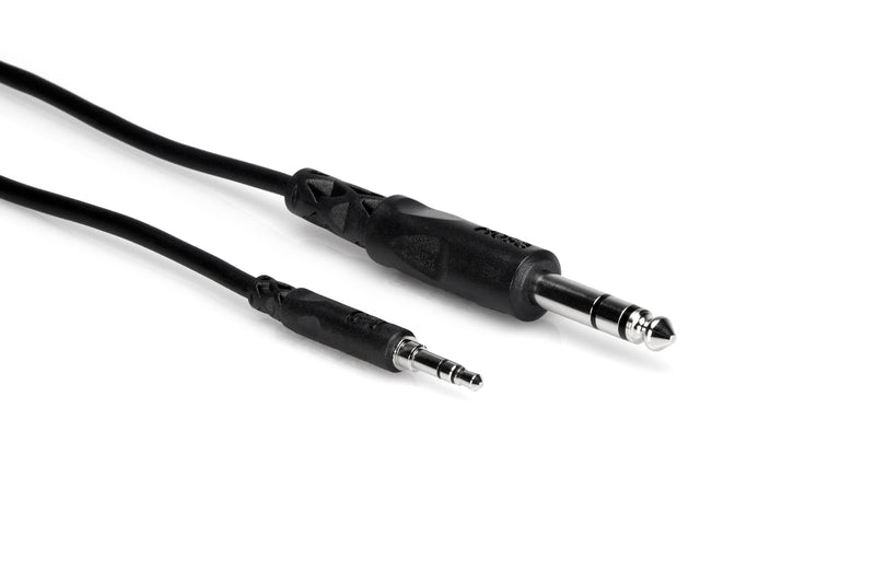 Hosa CMS-105 Stereo Interconnect, 3.5 mm TRS to 1/4 in TRS, 5 ft