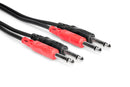Hosa CPP-202 Stereo Interconnect, Dual 1/4 in TS to Same, 2 m