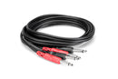 Hosa CPP-203 Stereo Interconnect, Dual 1/4 in TS to Same, 3 m