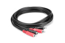 Hosa CRA-203 Stereo Interconnect, Dual RCA to Same, 3 m