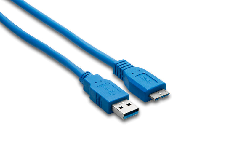 Hosa USB-310AC SuperSpeed USB 3.0 Cable, Type A to Micro-B, 10 ft