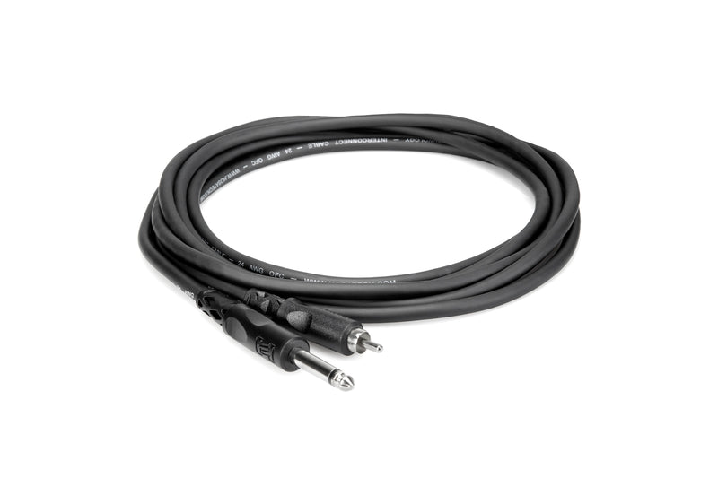 Hosa CPR-103 Unbalanced Interconnect, 1/4 in TS to RCA, 3 ft