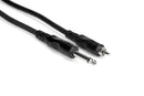 Hosa CPR-103 Unbalanced Interconnect, 1/4 in TS to RCA, 3 ft