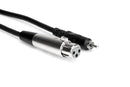Hosa XRF-105 Unbalanced Interconnect, XLR3F to RCA, 5 ft