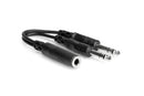 Hosa YPP-308 Y Cable, 1/4 in TRSF to Dual 1/4 in TRS