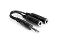 Hosa YPP-111 Y Cable, 1/4 in TS to Dual 1/4 in TSF