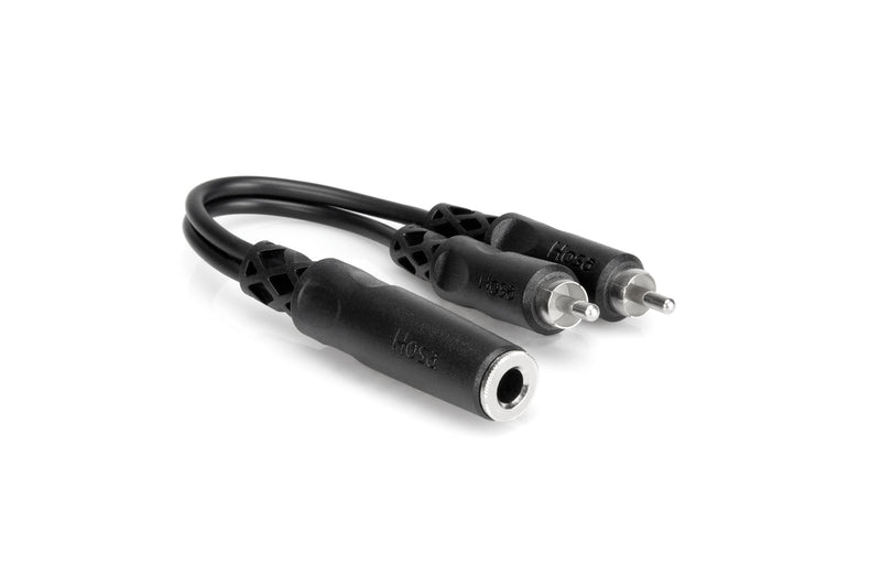 Hosa YPR-131 Y Cable, 1/4 in TSF to Dual RCA