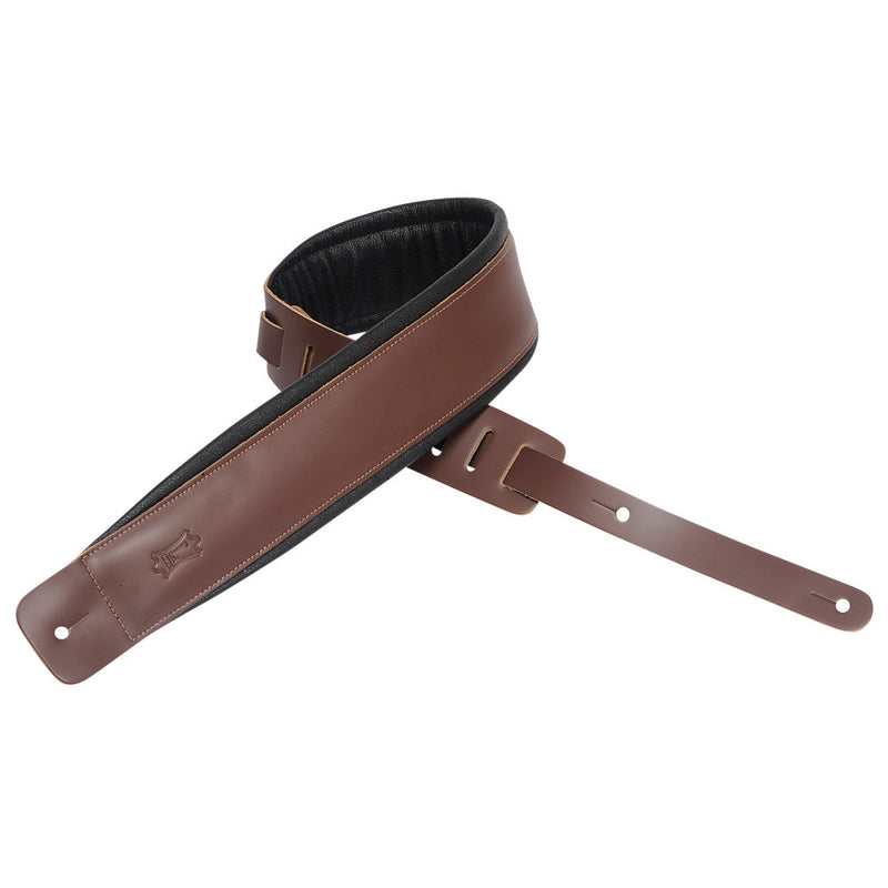 Levy's  3" Wide Brown Genuine Leather Guitar Strap