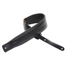 Levy's  3" Wide Black Genuine Leather Guitar Strap