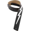 Levy's  2 1/2" Wide Black Genuine Leather Guitar Strap