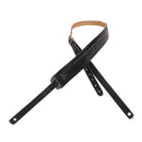 Levy's  3/4" Wide Black Genuine Leather Guitar Strap