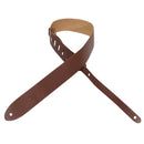 Levy's  2" Wide Brown Genuine Leather Guitar Strap