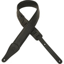 Levy's  2 1/4" Wide Black Garment Leather Guitar Strap