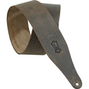 Levy's 2 1/2" Wide Dark-brn Veg-tan Leather Guitar Strap