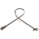 Levy's 1/2" Wide Dark-brn Veg-tan Leather Mandolin Strap