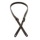 Levy's 1/2" Wide Dark-brn Veg-tan Leather Mandolin Strap