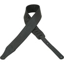 Levy's  2 1/2" Wide Black Garment Leather Guitar Strap