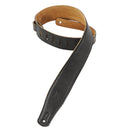 Levy's  2 1/2" Wide Black Garment Leather Guitar Strap