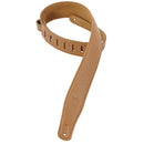 Levy's  2 1/2" Wide Tan Garment Leather Guitar Strap