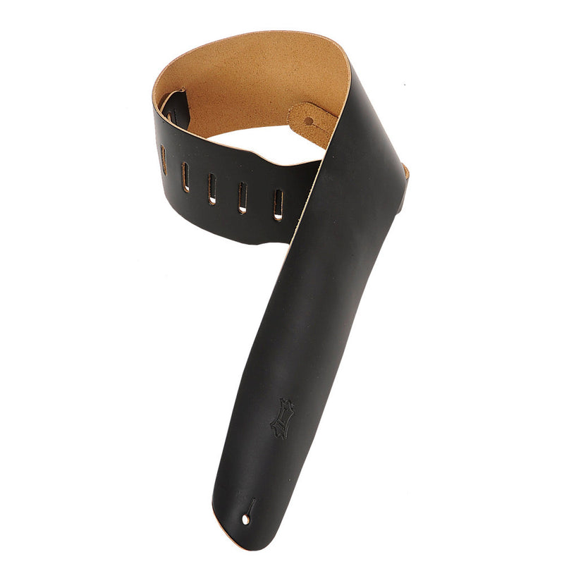 Levy's 3 1/2" Wide Black Genuine Leather Bass Strap