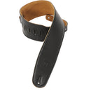 Levy's 3 1/2" Wide Black Garment Leather Bass Strap