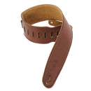 Levy's 3 1/2" Wide Brown Garment Leather Bass Strap