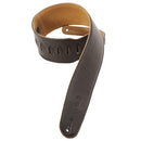 Levy's 3 1/2" Wide Dark Brown Garment Leather Bass Strap