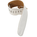 Levy's 3 1/2" Wide White Garment Leather Bass Strap