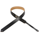 Levy's  1 1/2" Wide Black Genuine Leather Guitar Strap
