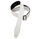 Levy's  2" Wide White Garment Leather Guitar Strap