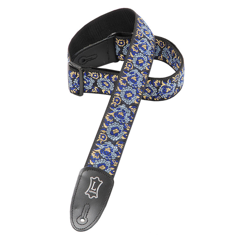 Levy's  2" Wide Navy Jacquard Guitar Strap