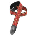 Levy's  2" Wide Red Jacquard Guitar Strap