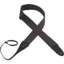 Levy's  2" Wide Black Cotton Guitar Strap