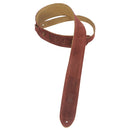 Levy's  2" Wide Burgundy Suede Guitar Strap