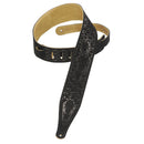 Levy's  2 1/2" Wide Black Suede Guitar Strap