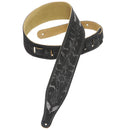 Levy's  2 1/2" Wide Black Suede Guitar Strap