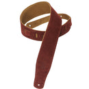Levy's  2 1/2" Wide Burgundy Suede Guitar Strap