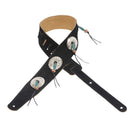 Levy's  2 1/2" Wide Black Suede Guitar Strap