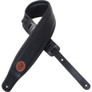 Levy's  3" Wide Black Veg-tan Leather Guitar Strap