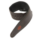 Levy's 4 1/2" Wide Dark Brown Garment Leather Bass Strap