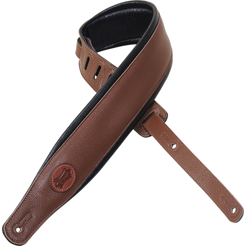Levy's  3" Wide Brown Garment Leather Guitar Strap