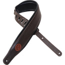Levy's  3" Wide Dark Brown Garment Leather Guitar Strap