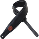 Levy's  3" Wide Black Garment Leather Guitar Strap
