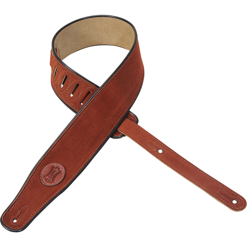 Levy's  2 1/2" Wide Rust Suede Guitar Strap