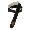 Levy's  2" Wide Black Suede Guitar Strap